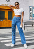 Street Jeans Women's Straight Trousers Blue - ROUTINE FASHION